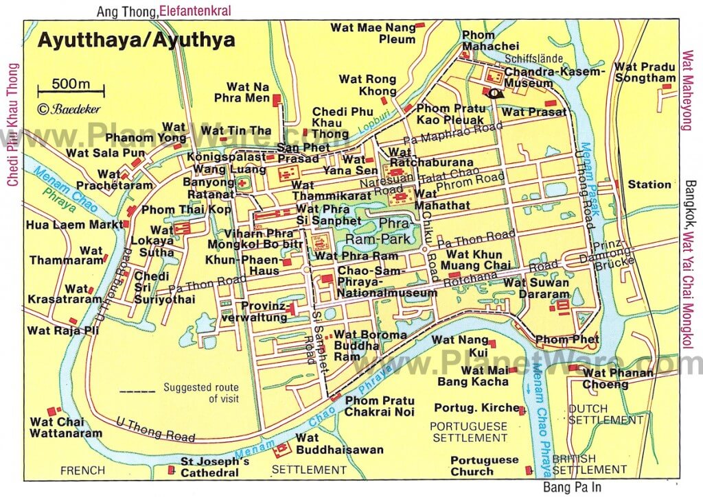 ayutthaya tourist map