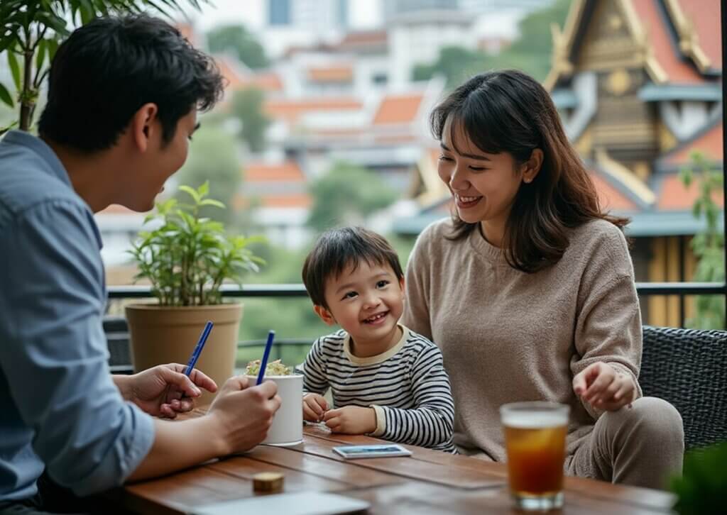 expatriation en famille en thailande photo